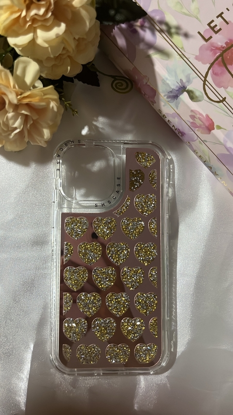 Capinha coração glitter