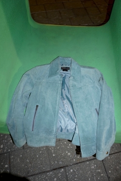 Campera de cuero gamuzado