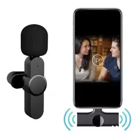 Microfone de Lapela Wireless Sem Fio + Receptor