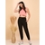calça jogger de viscolinho com bolso elastico canela - Lojas Paga Pouco