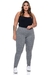 calça Legging cinza GG fitness suplex feminino 8% elastano corrida alta