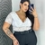 CROPPED DE RENDA PLUS SIZE NARA - comprar online