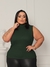 BLUSA PLUS SIZE GOLA ALTA SEM MANGAS - Divinna Plus