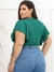 Imagem do CROPPED PLUS SIZE CANELADO COM MANGA FLARE