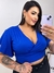 CROPPED PLUS SIZE CANELADO COM MANGA FLARE - comprar online