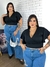 CROPPED PLUS SIZE CANELADO COM MANGA FLARE - Divinna Plus