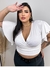 Imagem do CROPPED PLUS SIZE CANELADO COM MANGA FLARE
