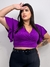 CROPPED PLUS SIZE CANELADO COM MANGA FLARE - loja online
