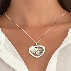 Collar Corazón Calado Plata 925