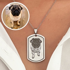 Collar Retrato Acero - comprar online