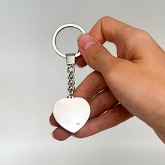 Llavero Corazón Entero Plata 925 - Acero - comprar online