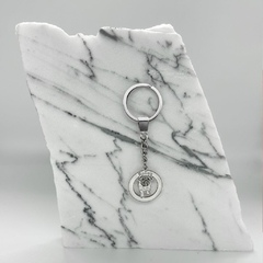 Llavero Circulo Calado Plata 925 - Acero - ZEVENE