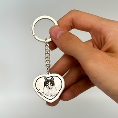 Llavero Corazón Entero Plata 925