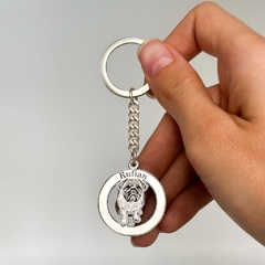 Llavero Circulo Calado Plata 925