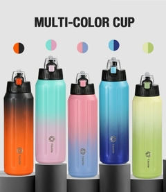 Imagem do Termo de parede dupla FEIJIAN, garrafa esportiva, 600ml, aço inoxidável