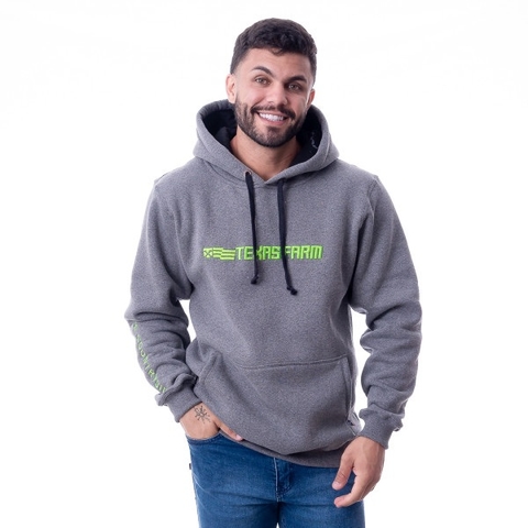 MOLETOM MASCULINO TEXAS FARM - MT082 MESCLA ESCURO