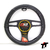 CUBRE VOLANTE OPTIMUS - PRAGA (NEGRO/ROJO)