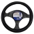 CUBRE VOLANTE GOODYEAR, NEGRO CON RIBETE REFLECTIVO GRIS, AUTO 38CM