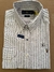 Camisa RL Manga Longa Cinza Claro com Listras Brancas - comprar online
