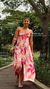 Vestido Thalia Estampa Floral fúcsia/rosa