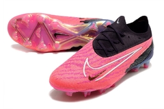 Chuteira Nike Phantom GX Pro Campo Cano Baixo Rosa/Preto - comprar online