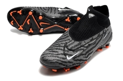 Chuteira Nike Phantom GX Pro Campo Cano Alto Preto/Laranja