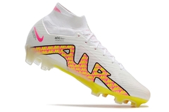 Chuteira Campo Nike Zoom Mercurial Vapor 15 Elite Masculina - Branca/Amarela