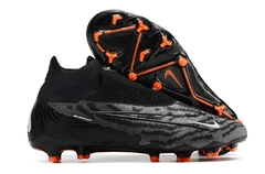 Chuteira Nike Phantom GX Pro Campo Cano Alto Preto/Laranja - loja online