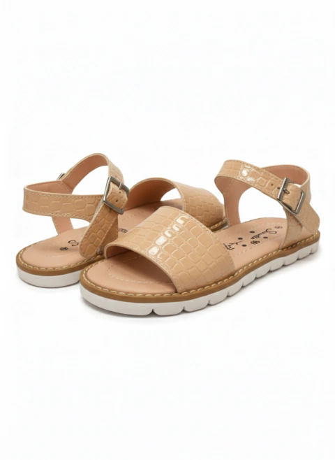 ZARA Sandalia faja croco Nude - comprar online