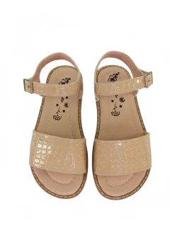 ZARA Sandalia faja croco Nude en internet