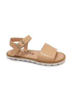 ZARA Sandalia faja croco Nude - Simonetta Calzado Infantil