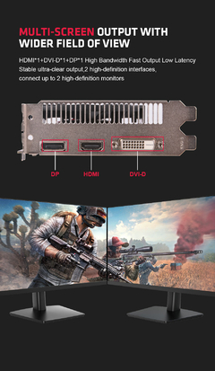 ELSA Cheia Nova GPU da Placa Gráfica AMD Radeon RX 550 4G GDDR5 128Bit 14nm Pla - Runz
