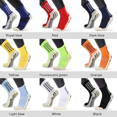 Andoer Meias antiderrapantes masculinas de futebol Meias longas atléticas Meias absorventes esportivas para basquete, futebol, voleibol, corrida, trekking, caminhada, 1 par / 3, pares