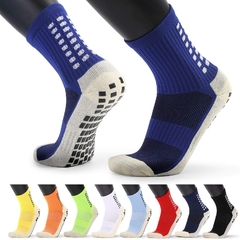 Andoer Meias antiderrapantes masculinas de futebol Meias longas atléticas Meias absorventes esportivas para basquete, futebol, voleibol, corrida, trekking, caminhada, 1 par / 3, pares - Ester