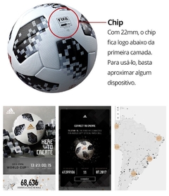 Bola Futebol Campo Adidas Fifa Copa Do Mundo 2018 Telstar Top Replica Cor: BCO - Tam: UN na internet