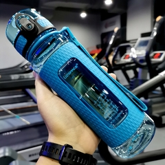 Uzspace esportes garrafa de água ginásio á prova de vazamento-drop-prova-shaker portátil chaleira de viagem ao ar livre bebida de plástico garrafa bpa - Ester
