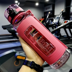 Uzspace esportes garrafa de água ginásio á prova de vazamento-drop-prova-shaker portátil chaleira de viagem ao ar livre bebida de plástico garrafa bpa - Ester