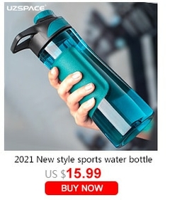 Uzspace esportes garrafa de água ginásio á prova de vazamento-drop-prova-shaker portátil chaleira de viagem ao ar livre bebida de plástico garrafa bpa - Ester