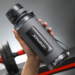 Uzspace esportes garrafa de água ginásio á prova de vazamento-drop-prova-shaker portátil chaleira de viagem ao ar livre bebida de plástico garrafa bpa - loja online