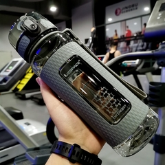 Uzspace esportes garrafa de água ginásio á prova de vazamento-drop-prova-shaker portátil chaleira de viagem ao ar livre bebida de plástico garrafa bpa - loja online