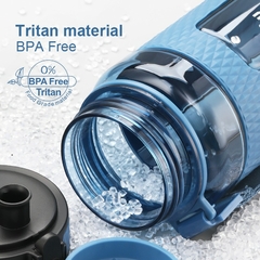 Uzspace esportes garrafa de água ginásio á prova de vazamento-drop-prova-shaker portátil chaleira de viagem ao ar livre bebida de plástico garrafa bpa - loja online