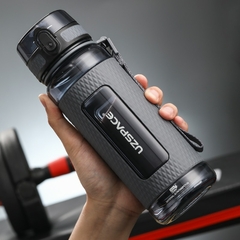 Uzspace esportes garrafa de água ginásio á prova de vazamento-drop-prova-shaker portátil chaleira de viagem ao ar livre bebida de plástico garrafa bpa na internet