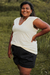 Regata com ombreiras - Liberie Se moda feminina plus size