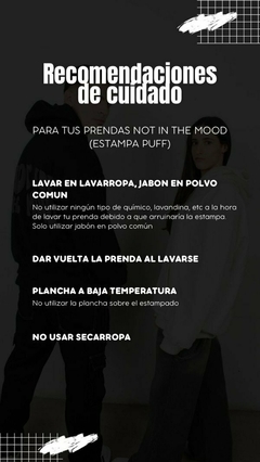 Buzo Not in the Mood Negro en internet