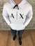 Blusa de Moleton com Capuz Armani Branco
