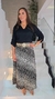 Saia Animal Print Marrom com Forro