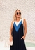 VESTIDO REGATA GOLA V MARINHO