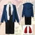 Imagem do Anime power cosplay traje peruca anime motosserra homem azul jaqueta uniforme eq