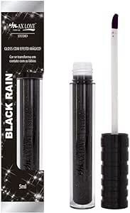 Lip Gloss Magico Black Rain Muda De Cor Na Pele, Max Love
