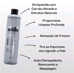 agua micelar carvão ativado max love